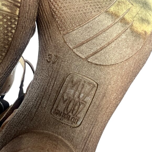 Miz Mooz Coolidge Heeled Leather Sandasl in Brandy Brown Size US 6 ½ or 7 EU 37 - Picture 10 of 12